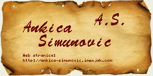 Ankica Simunović vizit kartica